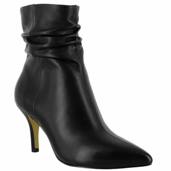 Bella Vita Danielle Booties Black Leather Slouch - Picture 1 of 6